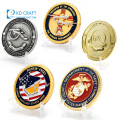 High quality personalized custom metal embossed 3D enamel souvenir land air team us navy seals challenge coin